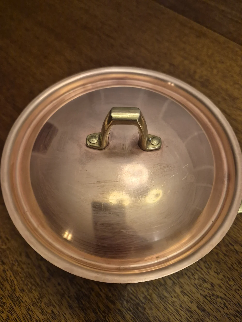Vintage Paul Revere 2 Quart Copper Saucepan with Brass Handle - Premium Cookware